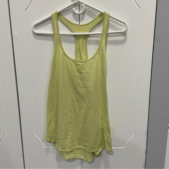 Lululemon Yellow Green Racerback Tank Top - Picture 1 of 7